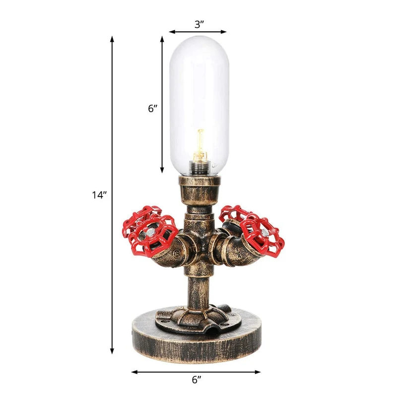 Moderne Industriel Bordlampe med Holdbart Metalrørdesign