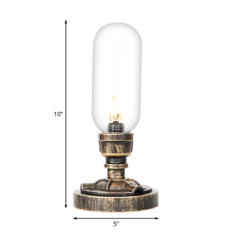 Moderne Industriel Bordlampe med Holdbart Metalrørdesign