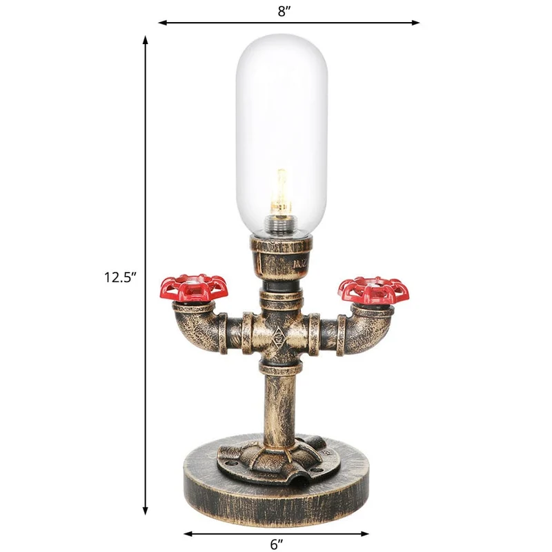 Moderne Industriel Bordlampe med Holdbart Metalrørdesign