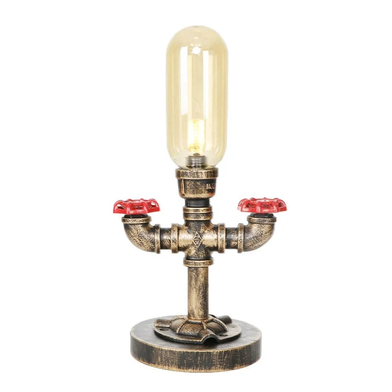 Moderne Industriel Bordlampe med Holdbart Metalrørdesign