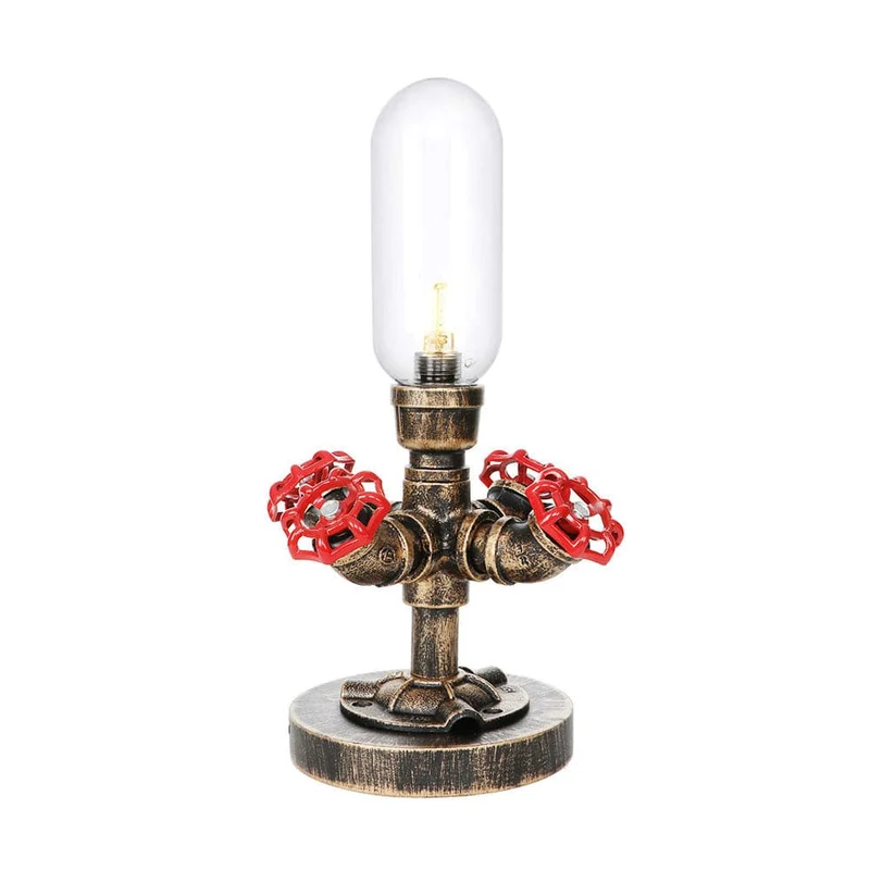 Moderne Industriel Bordlampe med Holdbart Metalrørdesign