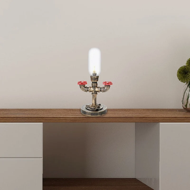 Moderne Industriel Bordlampe med Holdbart Metalrørdesign