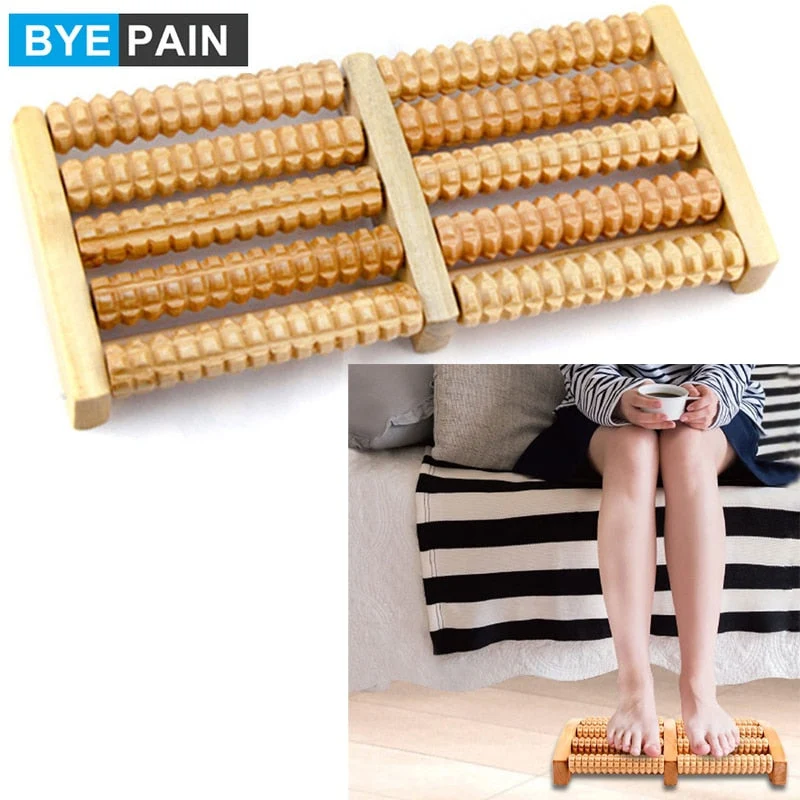 Træ Fodmassagerulle – Lindring og Afslapning Hjemme
