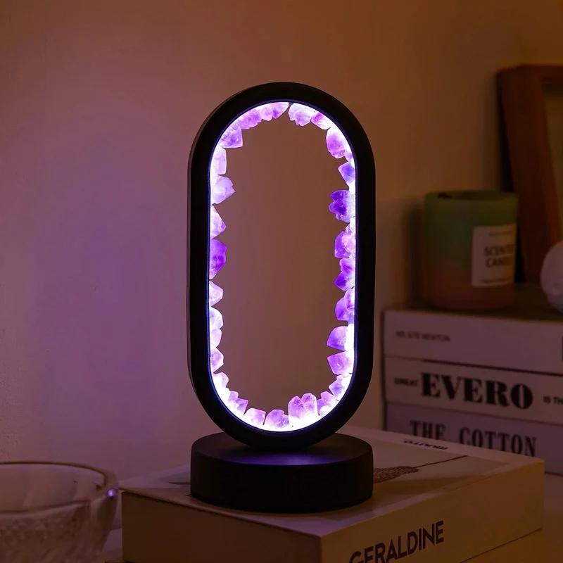 Amethyst Lampe med Naturlig Stressreduktion og Ro