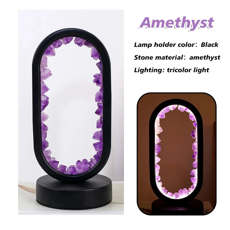 Amethyst Lampe med Naturlig Stressreduktion og Ro