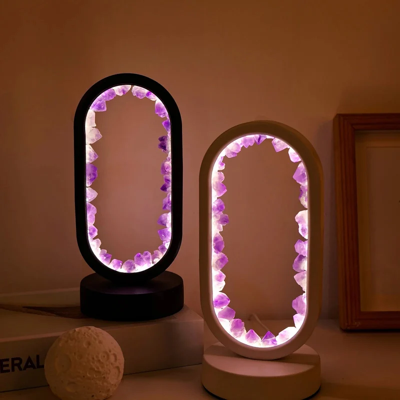 Amethyst Lampe med Naturlig Stressreduktion og Ro