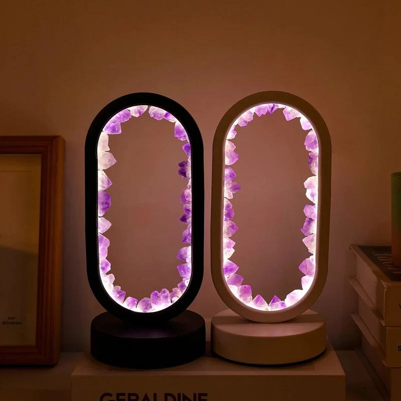Amethyst Lampe med Naturlig Stressreduktion og Ro