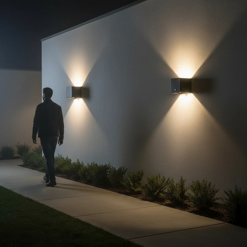 Udendørslampe med Sensor - Energibesparende og Vejrbestandig