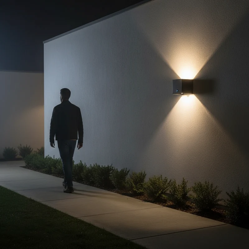 Udendørslampe med Sensor - Energibesparende og Vejrbestandig