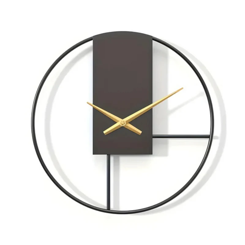 Stor Moderne Vægur i Sort – Minimalistisk, Stilfuld Elegance