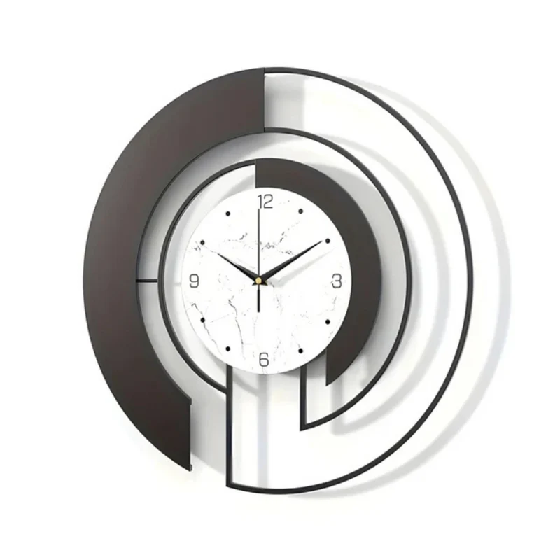 Stor Sort Moderne Vægur – Elegant Design til Dit Hjem