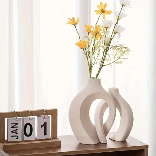 Unik Keramikvase i Boho Stil – Håndlavet Dekoration