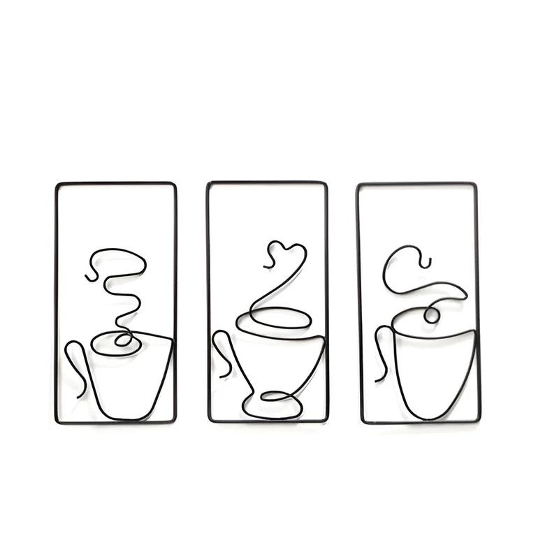 Æstetisk Vægkunst i Jern - Skab Hygge med Kaffetema