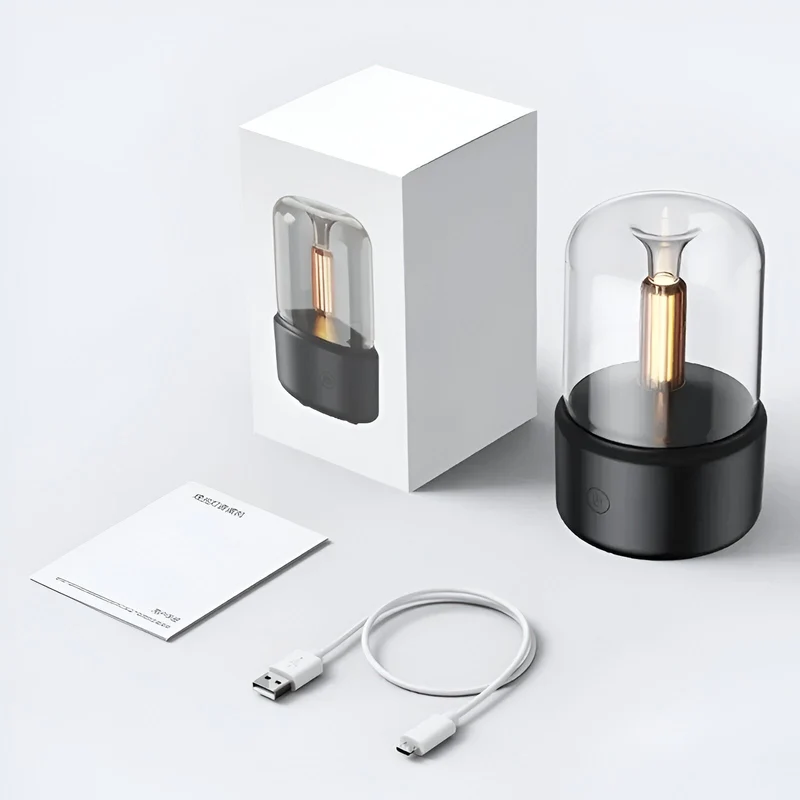 3D Flamme Aroma USB Luftfugter – Beroligende Kerneffekt