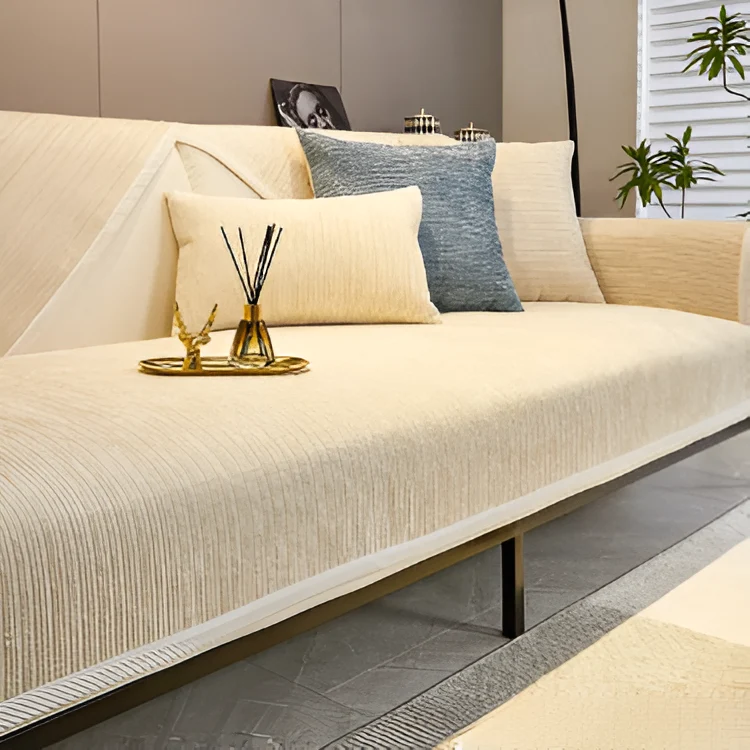 Elegant Chenille Sofaovertræk – Beskytter mod kæledyrshår