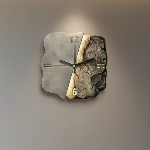 Stor Moderne Vægur 30 cm med Luksuriøst 3D-Design