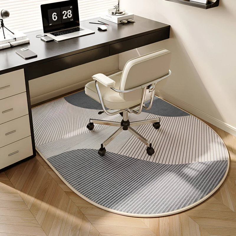 Behagelig Oval Tæppe Beige – Skridsikker og Let at Rengøre