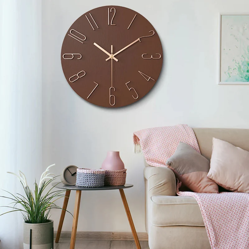 Moderne vægur 30 cm - Stilfuldt design til stuen