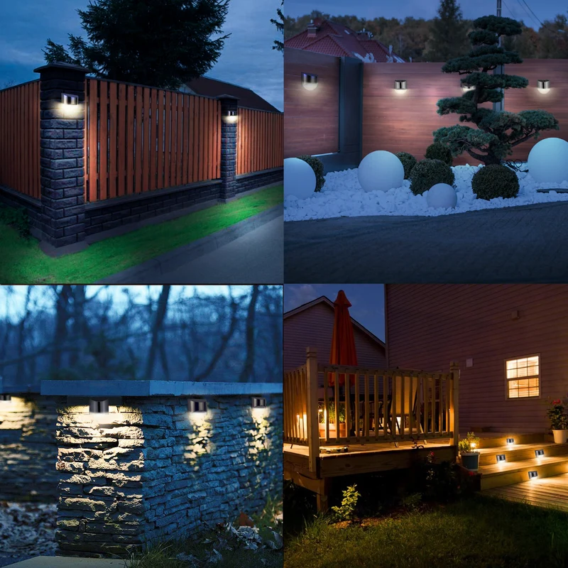 Stilfuld Solcelle LED Udendørslampe i Rustfrit Stål