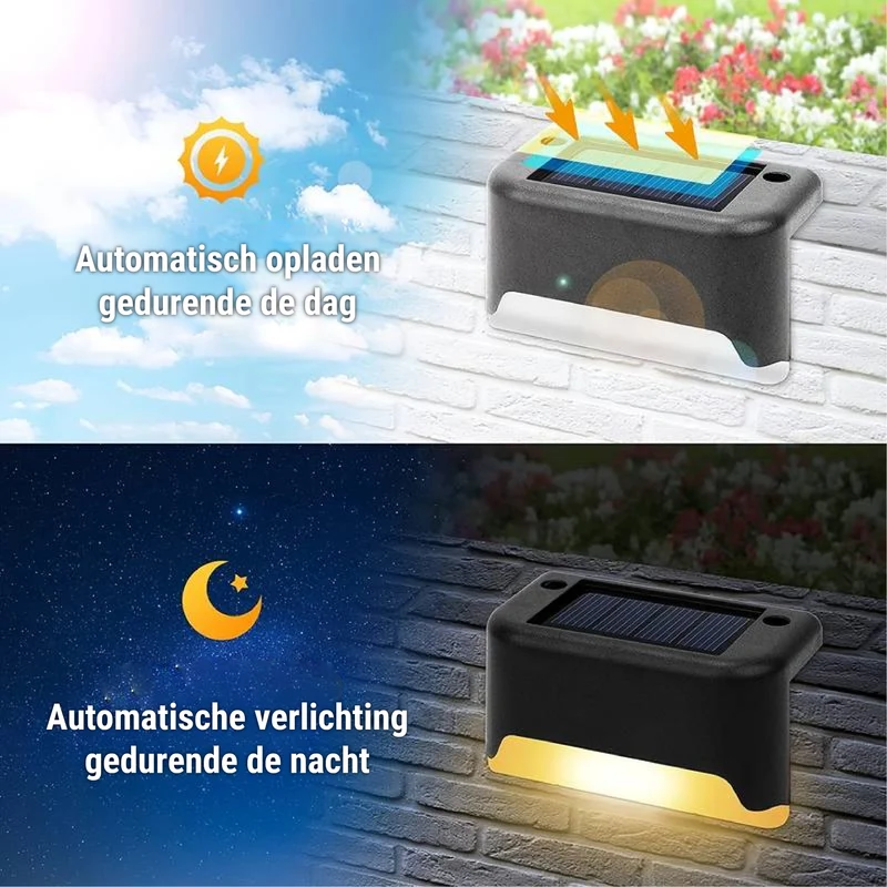 Trådløs Solcelle Væglampe Udendørs | Nem montering