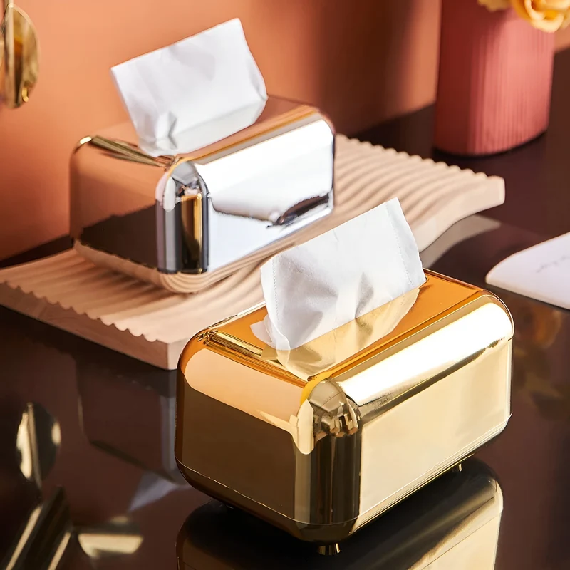 Elegant Servietboks Holder med Spejlglans Finish