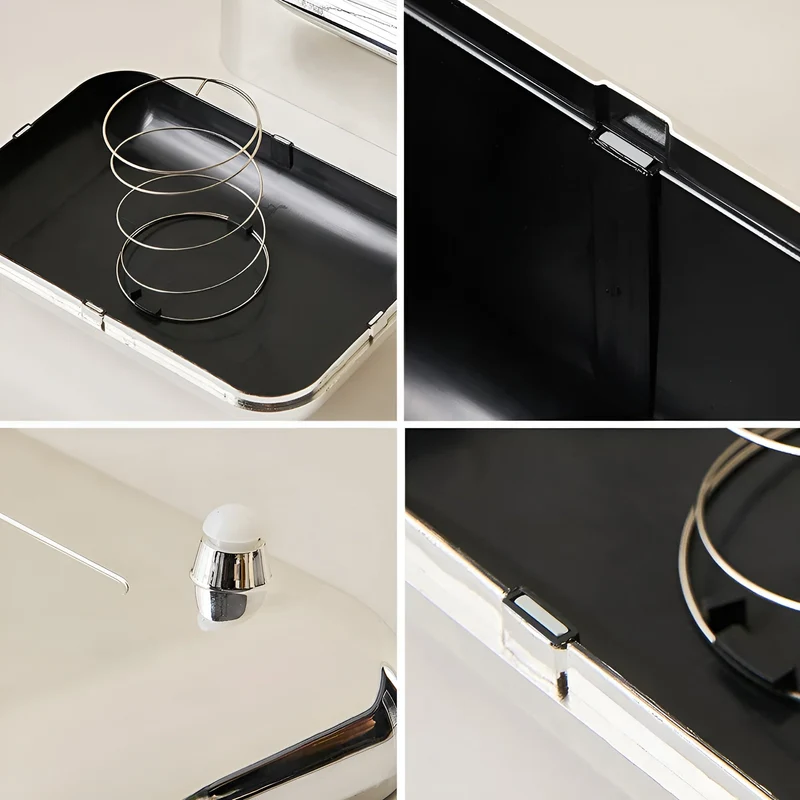 Elegant Servietboks Holder med Spejlglans Finish