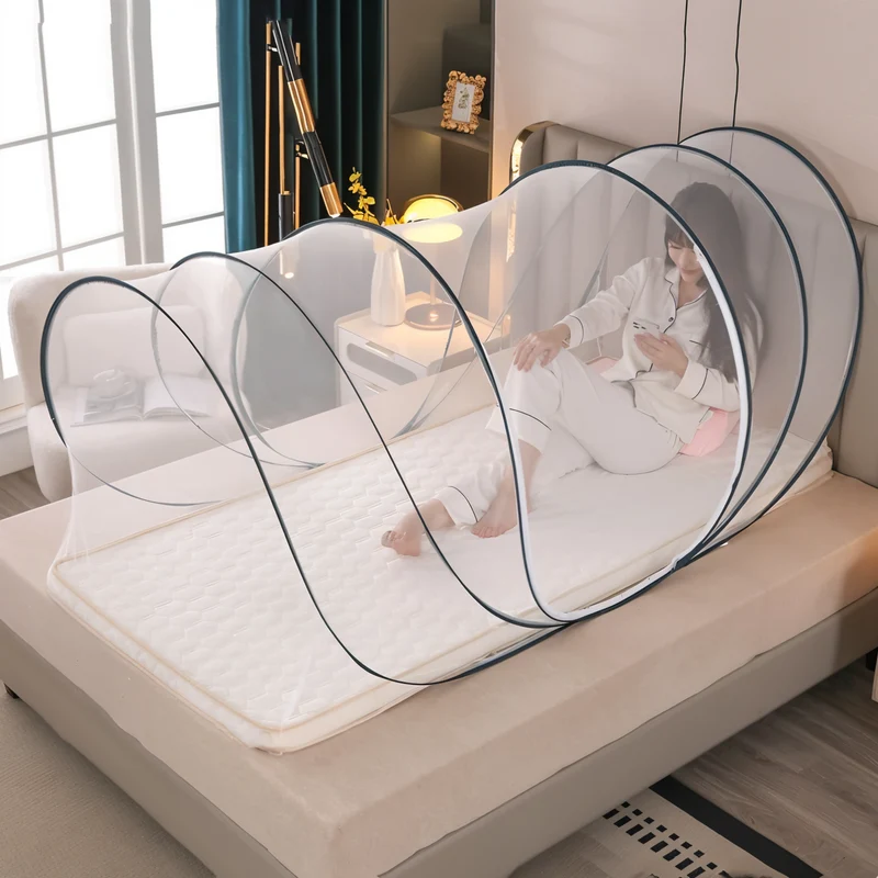 Foldbart Myggenet til Seng – Effektiv Myggebarriere i Polyester