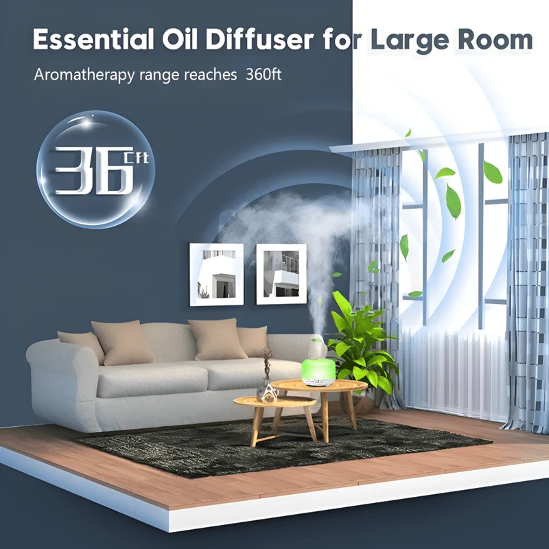 Farverig 4-i-1 Aroma-Diffuser med Bluetooth og Lys