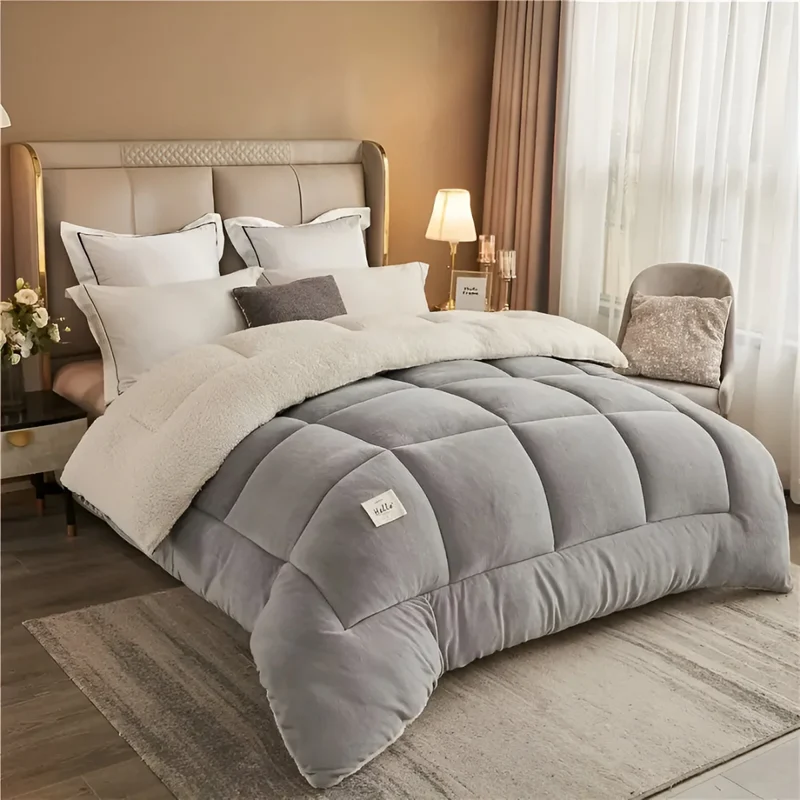 Blødt Fleece Sengetøj 155x220 - Varmt og Komfortabelt Sæt