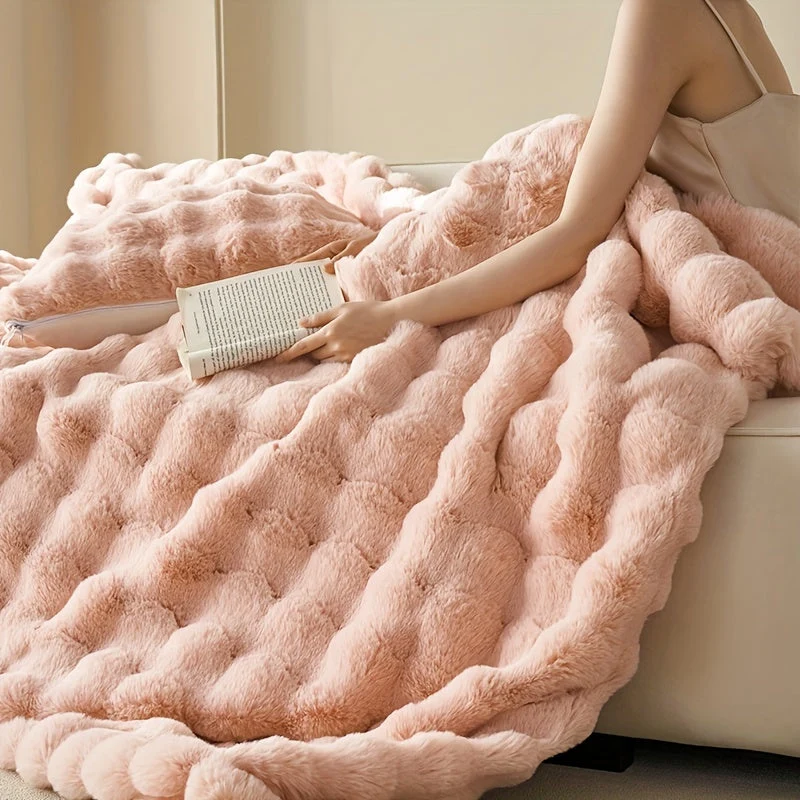 Blød Beige Fleeceplaid – Optimal Varme og Komfort