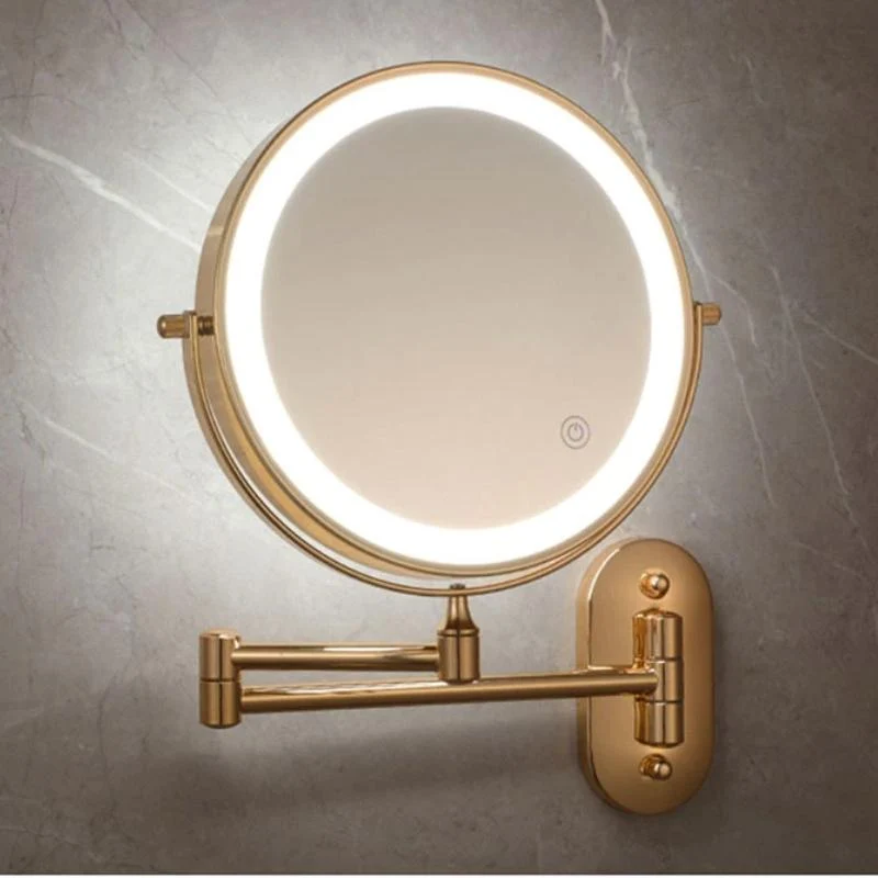 Elegant Makeup-spejl med LED & Variabel Forstørrelse
