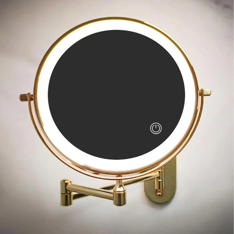 Elegant Makeup-spejl med LED & Variabel Forstørrelse