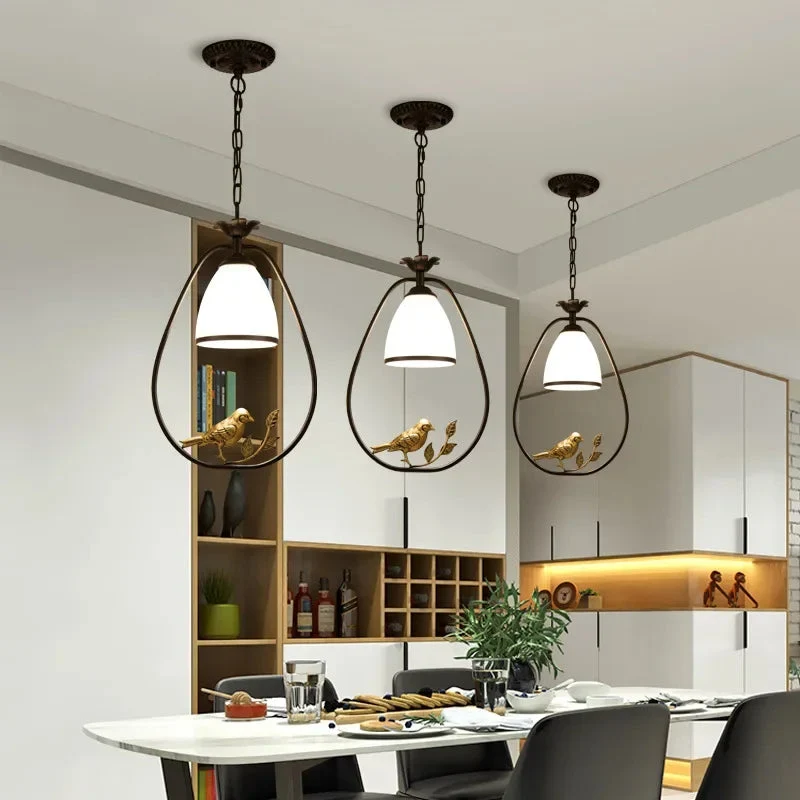 Moderne Glas & Jern Lysekrone – Stilfuld Elegance til Hjemmet