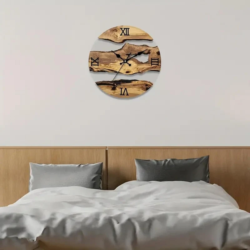 Elegant Sort Vægur i Akryl - Stilfuldt og Holdbart Design