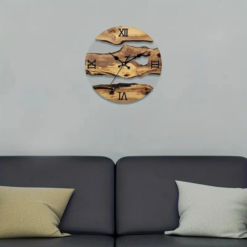 Elegant Sort Vægur i Akryl - Stilfuldt og Holdbart Design