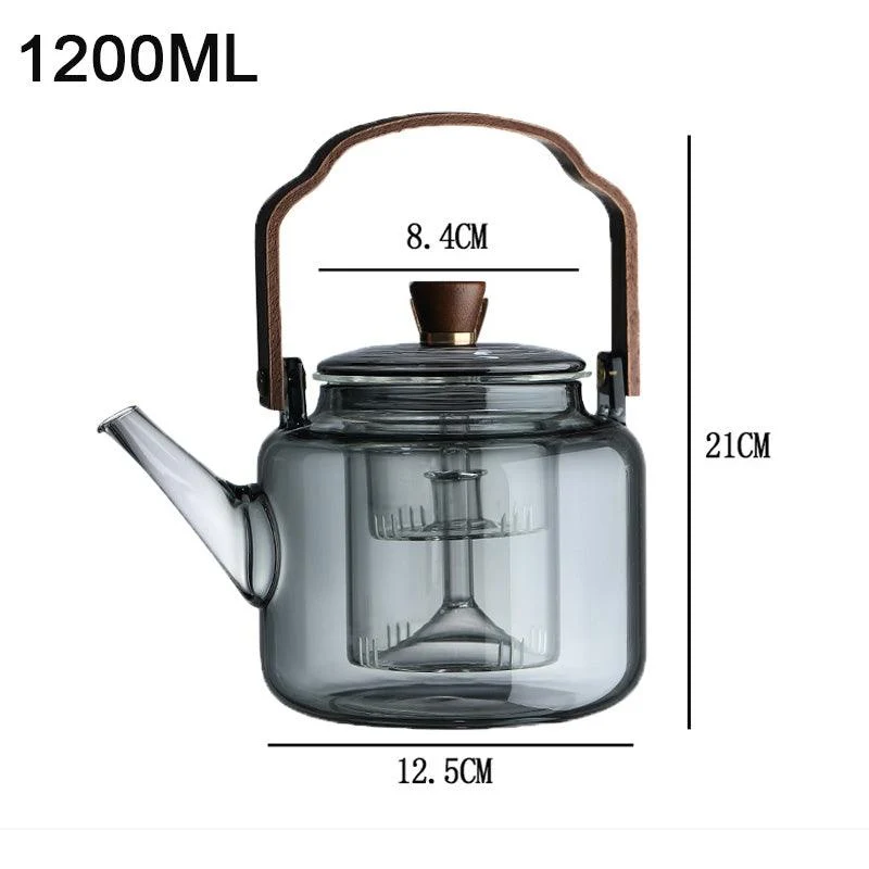 Elegant Teekande i Træ og Glas - Perfekt til Teentusiaster