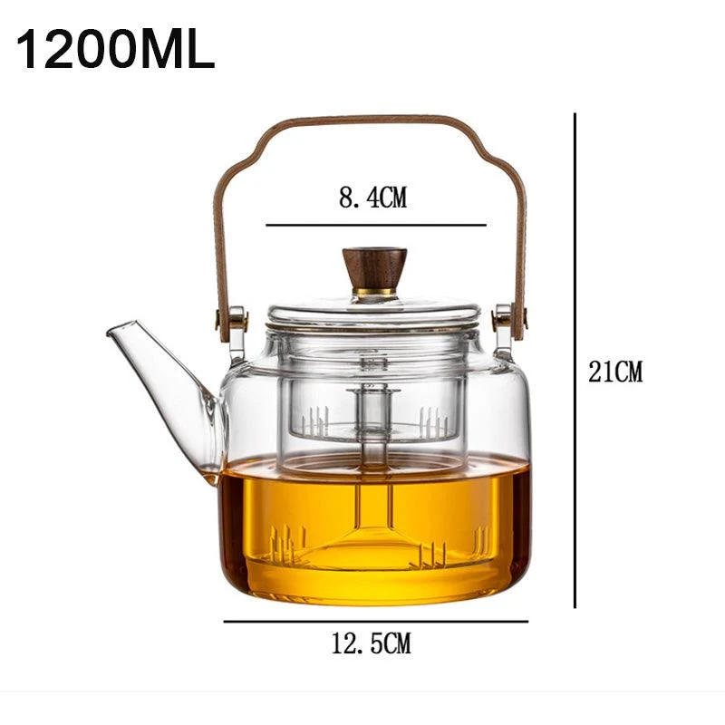 Elegant Teekande i Træ og Glas - Perfekt til Teentusiaster