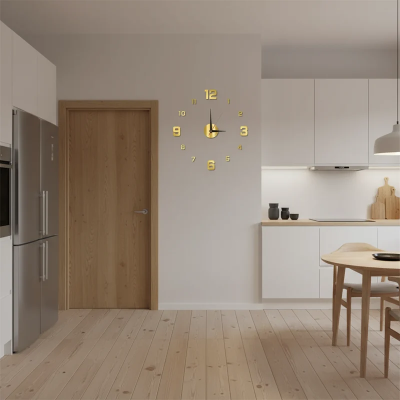 Elegant Rammefri Vægur med Moderne Design og Stil