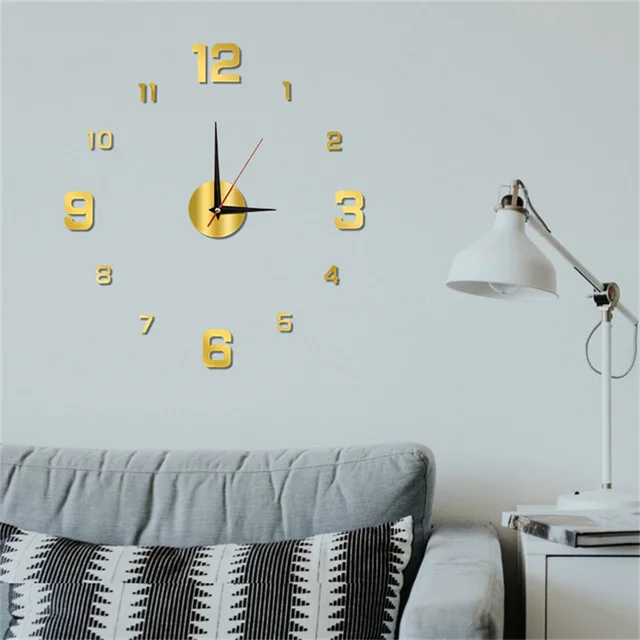 Elegant Rammefri Vægur med Moderne Design og Stil
