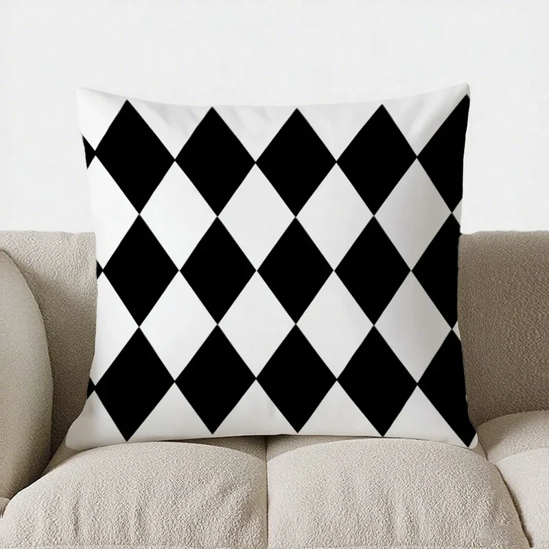 Grøn-Hvid Ternet Pudevår 40x40 - Frisk Look til Dit Hjem