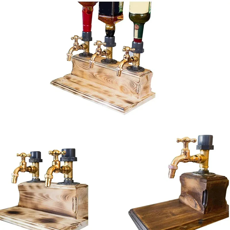 Eksklusiv håndlavet spiritusdispenser i træ til hjemmets bar