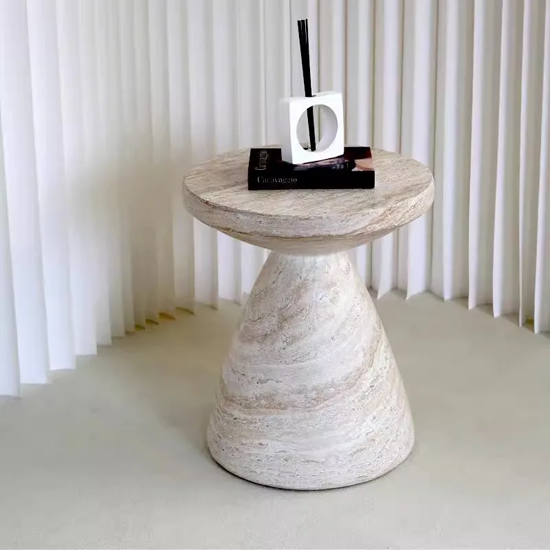 Rund Imitationssten Bord: Minimalistisk Design & Elegance