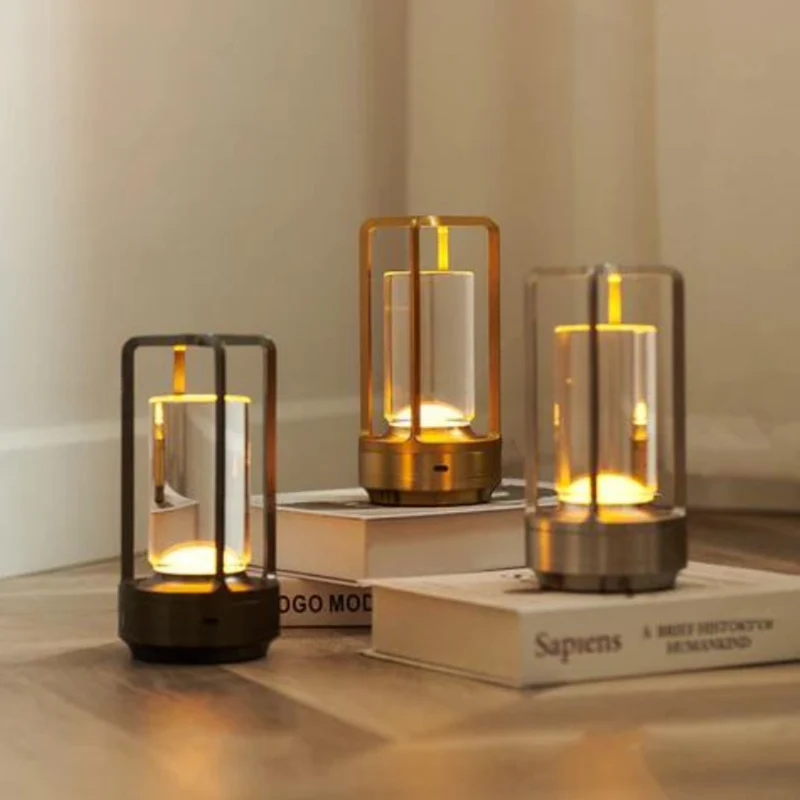 Trådløs LED Bordlampe med USB-opladning og Touch-kontrol