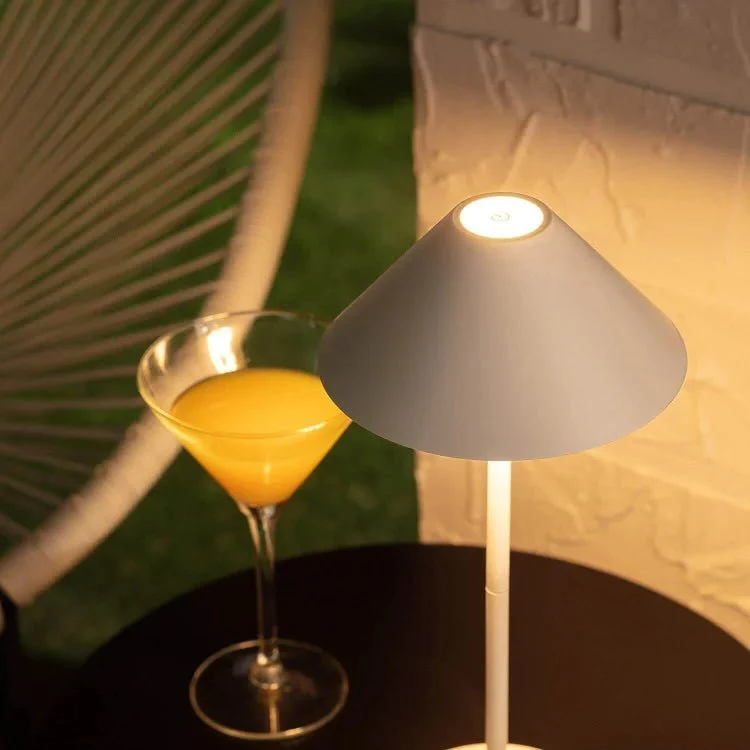 Trådløs Sort Bordlampe med Touch-Dæmpning og Lang Batterilevetid