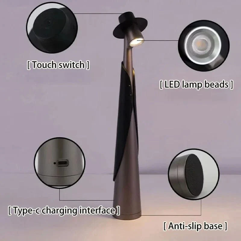Elegant Touch LED-bordlampe med trådløs opladning