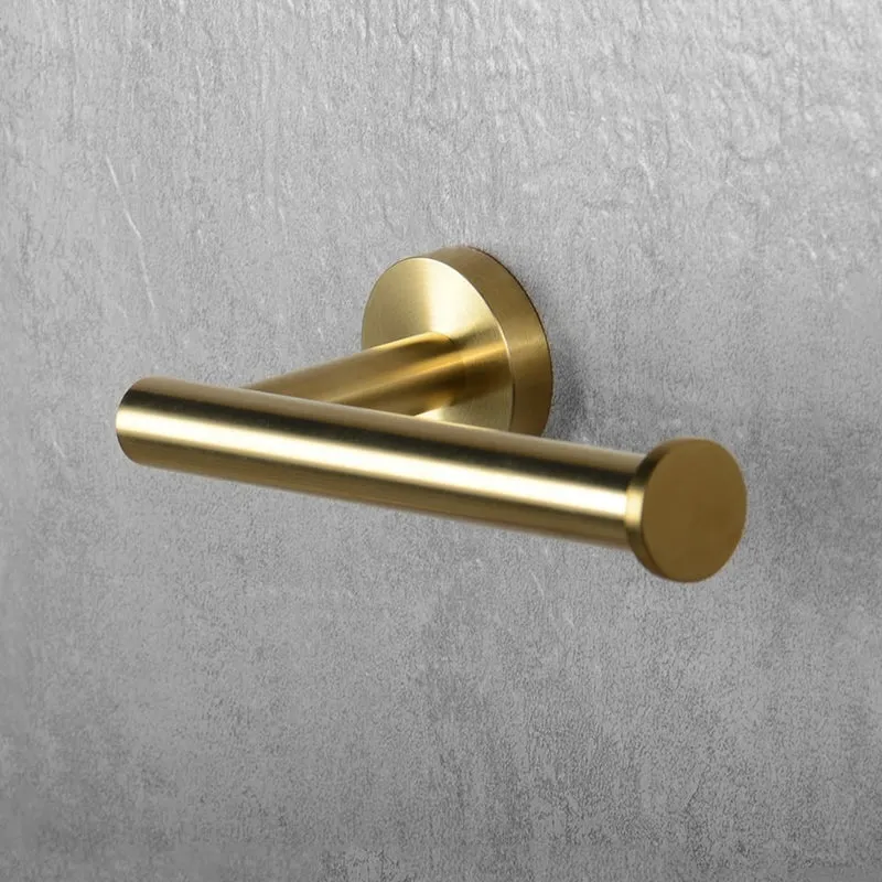 Elegant rund toiletpapirholder i rustfrit stål til badeværelset