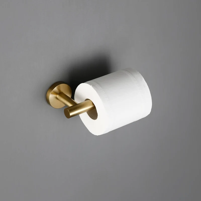 Elegant rund toiletpapirholder i rustfrit stål til badeværelset