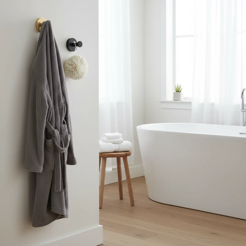 Elegant Messing Badehåndklædeholder | Moderne Design