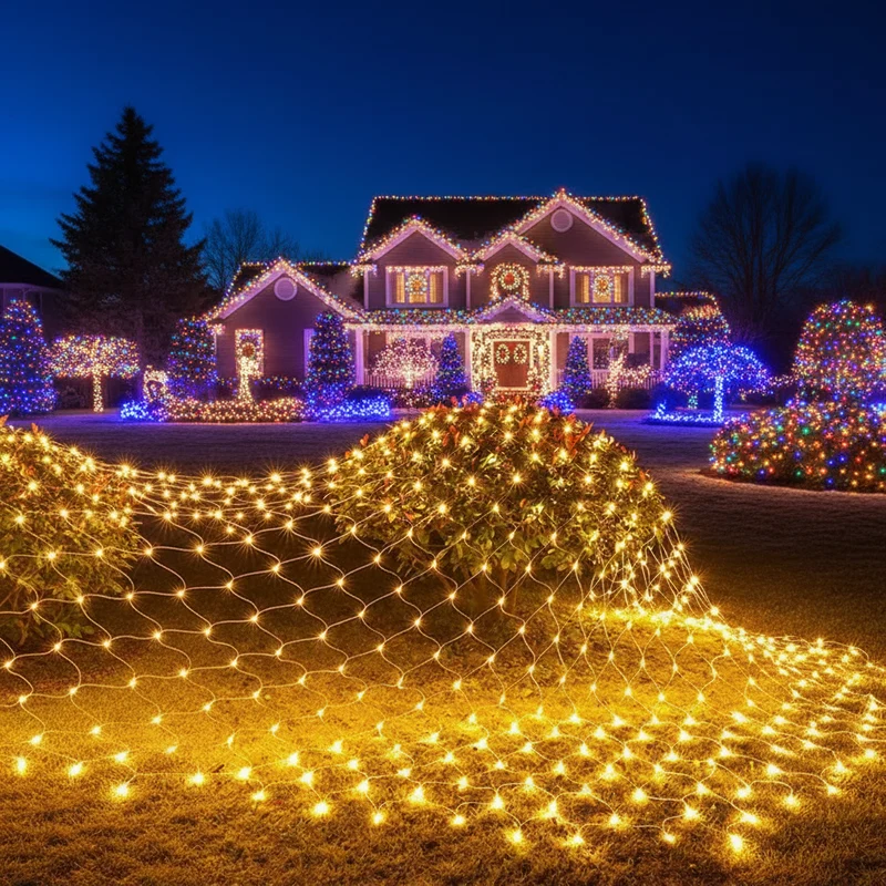 Udendørs LED Lyskæde med 8 Lysmodi – Perfekt til Festlig Hygge