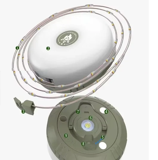 Bærbar LED Campinglampe - Langvarig og Robust Lyskilde